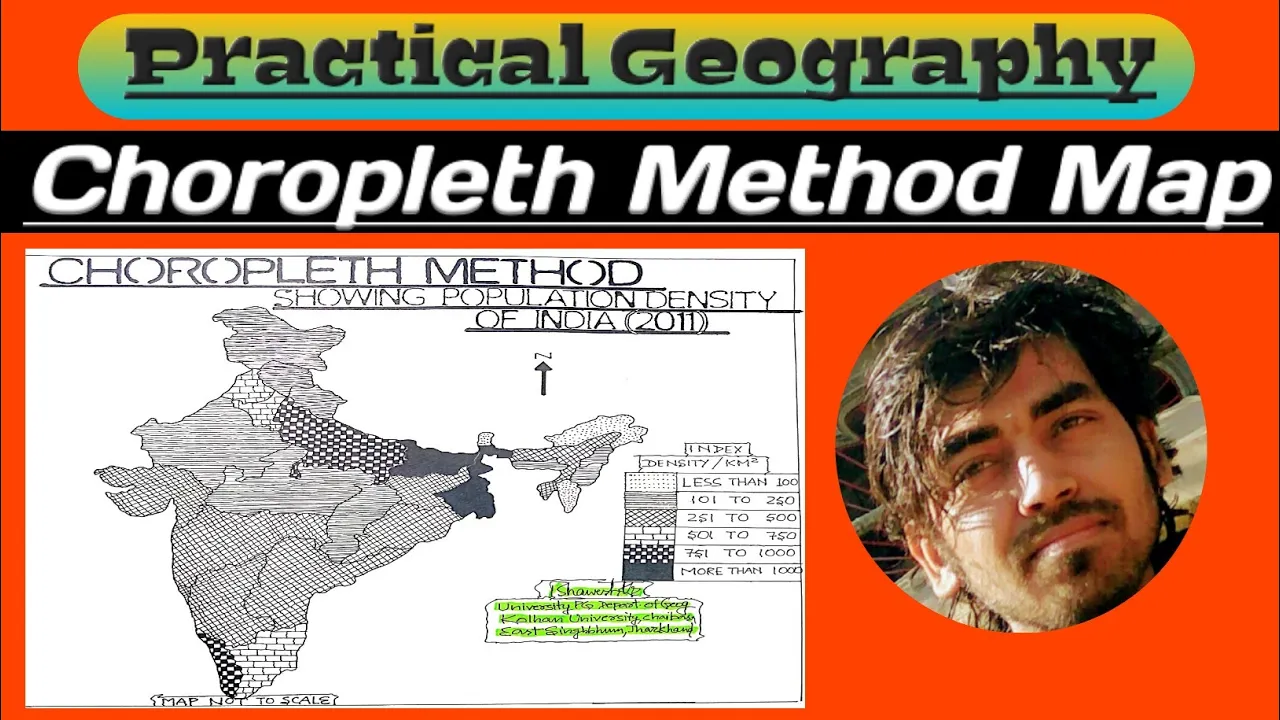 #Practicalgeography Choropleth Method Map | How to draw Choropleth map