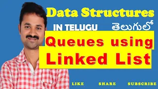 Queues using linked list Data Structures in Telugu Queues in Telugu