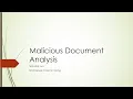 MATT Assignment - Document Analysis