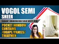 VOGOL Semi-Sheer Elegant Embroidered Solid White Rod Pocket Window