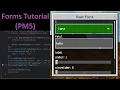 Forms Tutorial PM5 Pocketmine Coding Tutorial 3