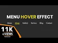 Cool Menu Border Animation Hover Effect HTML CSS Full Tutorial In Hindi Code4Education 2K20