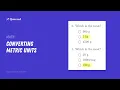 Quiz Math Demo Converting Metric Units