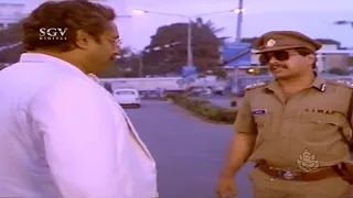shankarnag strict traffic rules in city superhit scenes of sp sangliyana part 2 kannada movie