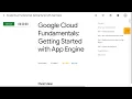 Google Cloud Fundamentals Getting Started with App Engine