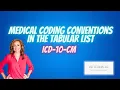 Medical Coding Conventions - Includes Notes Excludes Notes Code Also Sequencing