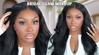 Doing My Own Makeup for My Wedding 👰🏾♀️✨ (My First Bridal Makeup Tutorial Ever!)