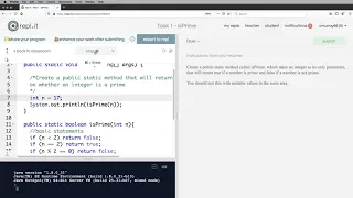 Java Basics - isPrime