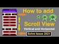 How to add Horizontal and Vertical Scroll View Scroll View Android Studio Horizontal Vertical