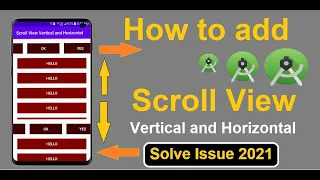 How to add Horizontal and Vertical Scroll View Scroll View Android Studio Horizontal Vertical