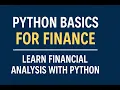 Python Basics for Finance Learn Financial Analysis with Python