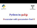 Python Tutorial for Beginners Decorator Decorator with parameter - Part 2