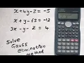 Solve gauss elimination method in calculator
