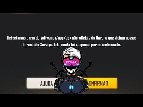 GARENA BANIU MINHA CONTA NO FREE FIRE SEM MOTIVO #shorts