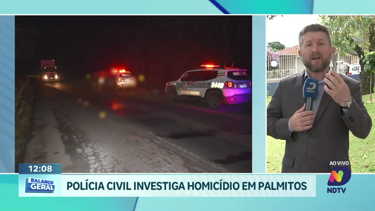 Palmitos: Homicídio a Tiros Sob Investigação da Polícia Civil