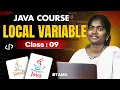 Java Programming 2025 Ep-9 What is Variables Local Variable in