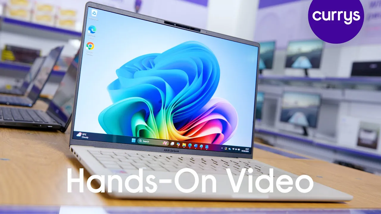 Currys — ASUS Zenbook A14 Copilot+ PC Features (YouTube video ad)