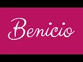 Learn how to Sign the Name Benicio Stylishly in Cursive Writing