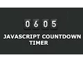 JAVASCRIPT COUNTDOWN TIMER