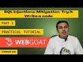 how to mitigate sql injection sql injection tutorial webgoat tutorial Cyber World Hindi