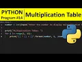 Python Program - Display Multiplication Table in Python