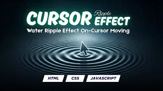 A stunning Water Ripple Effect on Cursor Move using HTML CSS JavaScript Tutorial