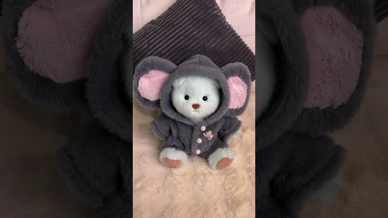 Teddy Bear & Navy Elephant Jumpsuit - 12 Inches