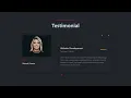 How to make a dark theme testimonial section using HTML CSS and jQuery CSS Desig