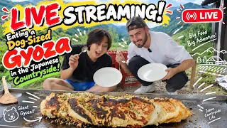 🇯🇵🇨🇭 A Japanese Guy & a Swiss Guy vs. GIANT Gyoza 🥟 LIVE from Rural Japan!