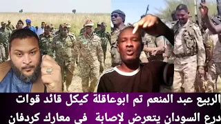 الربيع عبد المنعم تم ابوعاقلة كيكل قائد قوات درع السودان يتعرض لإصابة في معارك كردفان 