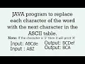 Replace each character of the word with the next character in the ASCII table in JAVA