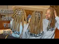 Short Medium Knotless Box Braids With Beads Custom Hair Blend