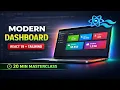 Build a Professional React Dashboard in 20 Mins Hindi React 19 Tailwind CSS