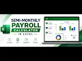 Semi Monthly Payroll Calculator in Excel Full Template Dashboard