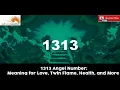1313 Angel number Meaning Twin flame Relationship love Biblical Spiritual growth Career