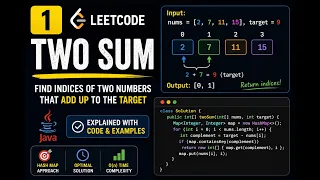 1 Two Sum leetcode java solution java coding interview questions