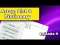Visual Basic Tutorial Arrays Lists Dictionaries