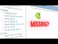 How to fix Nvidia Control Panel Display Options Missing