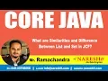 Core Java Tutorial What are Similarities and Difference Between List and Set in JCF