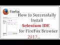 selenium ide firefox Successful Installation plugin tutorial