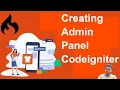 Creating an Admin panel for Admin using Codeigniter for eCommerce