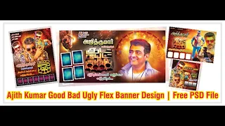 good bad ugly movie flex banner design ajith kumar lovely designs free psd my telegram channel