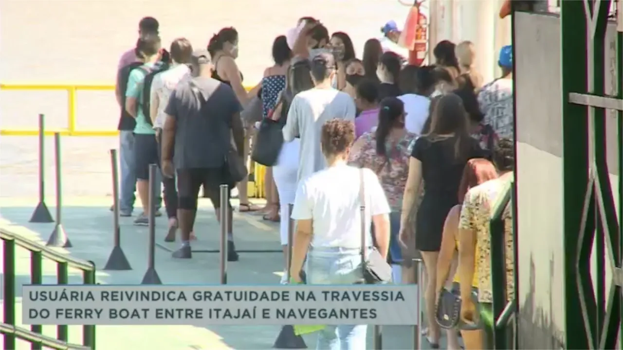 Usuária reivindica gratuidade na travessia do ferry boat entre Itajaí e Navegantes