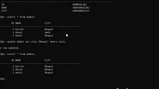 SQL 3 update delete truncate and drop