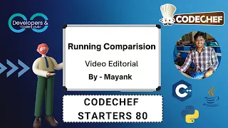 Running Comparison Starters 80 CodeChef DCC NIT-A