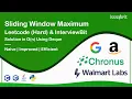 6 Sliding Window Maximum Leetcode InterviewBit DS Algo Interview Prep
