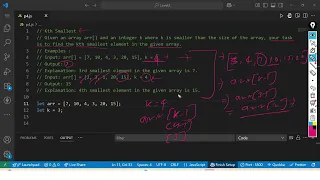 Kth Smallest Element in Array JavaScript Coding Interview Question Explained