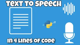 Text To Speech in 4 Lines of code using python and sapi5 offline Basic python tutorial
