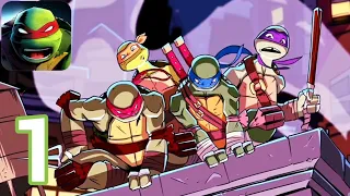 Ninja Turtles Legends Gameplay Walkthrough Part 1 - Intro Tutorial Chapter 1-2