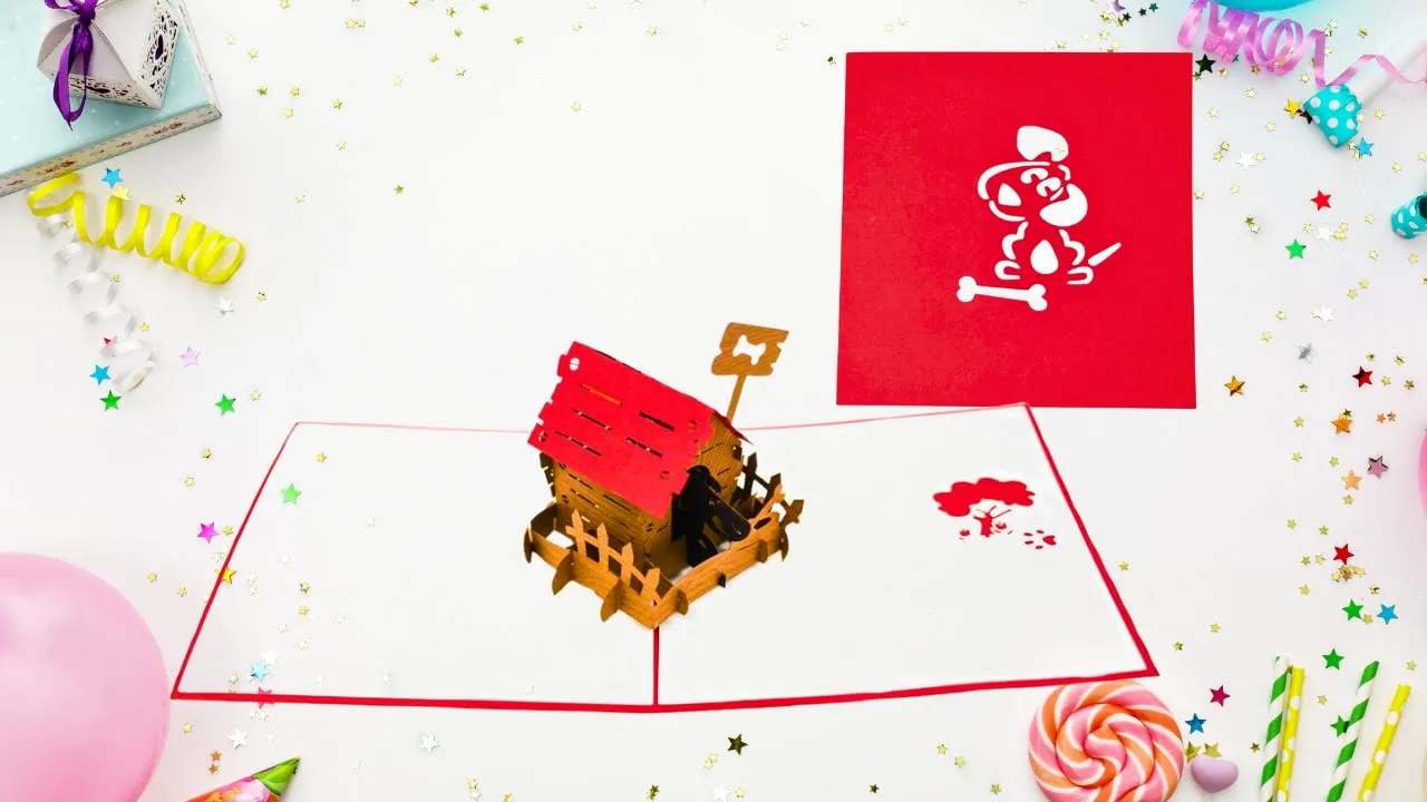 Pop-Up Dog House Card SVG Template – The Perfect DIY Project for Pet Lovers